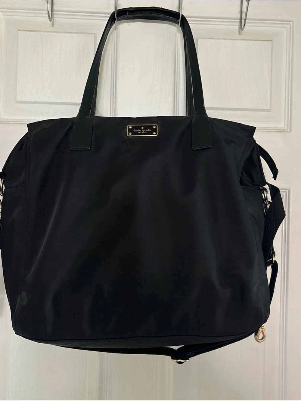 Kate Spade New York Women’s  Black Nylon Travel Diaper Tote Shoulder Weekender